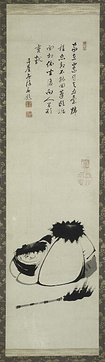 Kanzan och Jittoku. av Ito Jakuchu