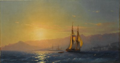 Ryska: "Solnedgång vid havet" Solnedgång vid havet av Ivan Aivazovsky