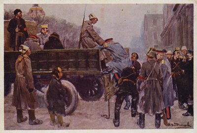 Gripande av ryska generaler under februarirevolutionen 1917 av Ivan Alexeyevich (after) Vladimirov