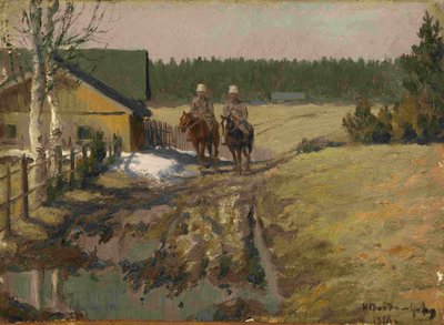 Kosacker till häst, 1916 av Ivan Alexeyevich Vladimirov