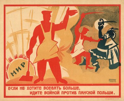 Om du inte vill slåss längre, gå och slåss mot Polen, 1920. av Ivan Andreevich Malyutin