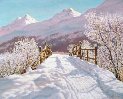 Silver Frost, Engadin, 1910 av Ivan Fedorovich Choultse