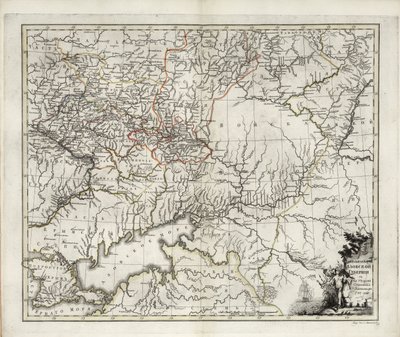 Allmän karta över Azov Governorate, 1782. av Ivan Ivanovich Islenyev