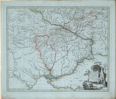 Allmän karta över Novorossiysk Governorate, 1779. av Ivan Ivanovich Islenyev
