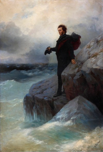 Farväl, fria element, o Hav! Alexander Pushkin vid Svarta havet, 1877. av Ivan Konstantinovich Aivazovsky