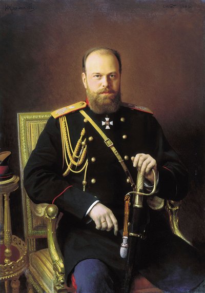 Porträtt av kejsar Alexander III, 1886 av Ivan Kramskoy
