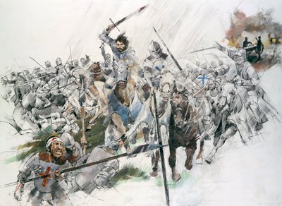 Slaget vid Flodden Field, 1513, c1990-2010. av Ivan Lapper
