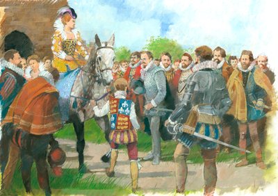 Elizabeth I välkomnas till Kenilworth Castle, 1570-talet, c1990-2010 av Ivan Lapper