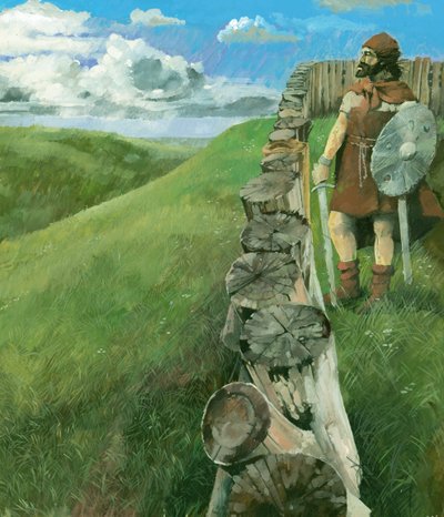Järnåldersman på Liddington Castle Hillfort, Swindon, Wiltshire, 1994 av Ivan Lapper