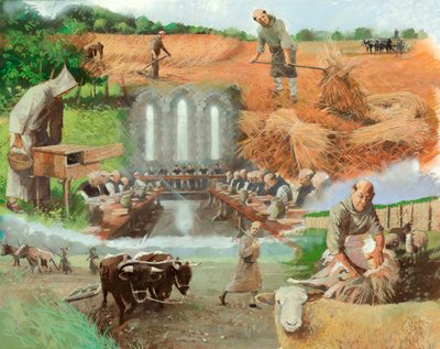 Munkar på jobbet, c1200-talet, c1990-2010 av Ivan Lapper