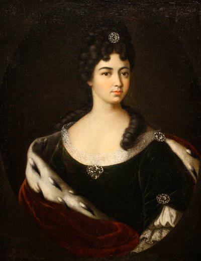 Porträtt av grevinnan Smaragda Maria Cantemir, slutet av 1710-talet-början av 1720-talet. av Ivan Nikitich Nikitin