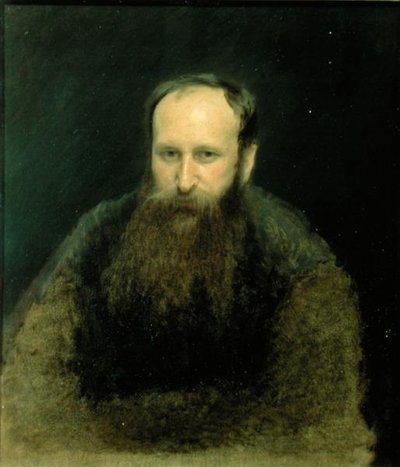 Porträtt av Vasili Vasilievich Vereshchagin, 1883 av Ivan Nikolaevich Kramskoy