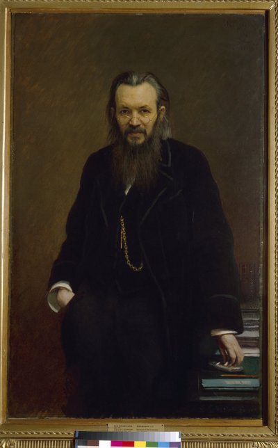 Porträtt av förläggaren och journalisten Aleksei Souvorin (1834-1912). Målning av Ivan Nikolayevich Kramskoi (1837-1887), olja på duk av Ivan Nikolaevich Kramskoy