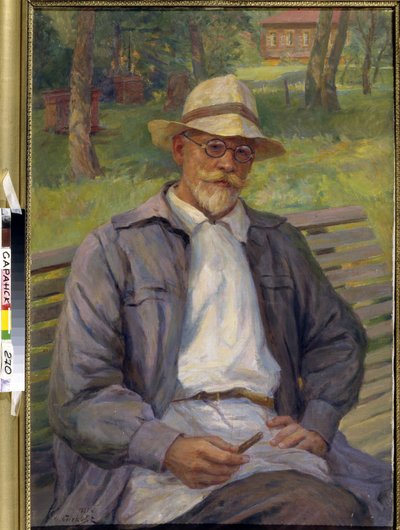 Porträtt av målaren Ivan Gorshkin Sorokopudov, 1900-talet (olja på duk) av Ivan Silych Goriuschkin Sorokopudov
