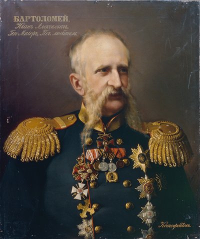 Porträtt av Ivan Alexeyevich Bartolomey 18131870, 1860-talet av Ivan Stepanovich Ksenofontov