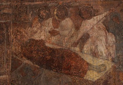 Fresk i katedralen Our Lady of the Sign, Novgorod, tidigt 1700-tal. av Ivan Yakovlevich Bakhmatov