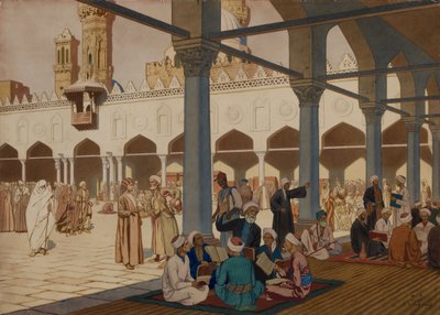 Innergården till Al-Azhar-moskén och universitetet, Kairo, 1928 av Ivan Yakovlevich Bilibin