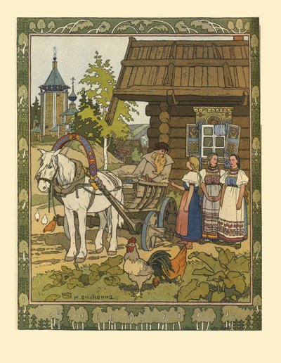 Illustration till sagan Finistens fjäder, 1901-1902 av Ivan Yakovlevich Bilibin
