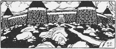 Illustration för dikten Walls of Sain av Vyacheslav Ivanov. Hell