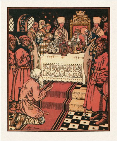 Illustration till Sagan om fiskaren och fisken, 1933 av Ivan Yakovlevich Bilibin