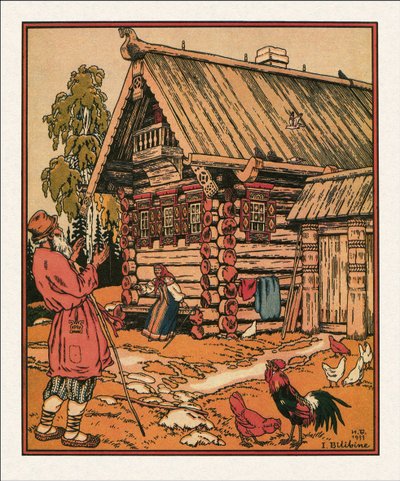 Illustration till Sagan om fiskaren och fisken, 1933 av Ivan Yakovlevich Bilibin