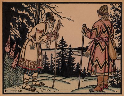 Ivan Tsarevich och grodprinsessan, 1931 av Ivan Yakovlevich Bilibin