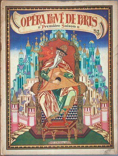Titelsida för Souvenirprogram för operan Sagan om Tsar Saltan av N. Rimsky-Korsakov, 1928 av Ivan Yakovlevich Bilibin