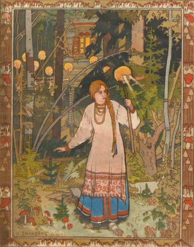 Vasilisa den vackra Illustration till boken Vasilisa den vackra, 1900 av Ivan Yakovlevich Bilibin