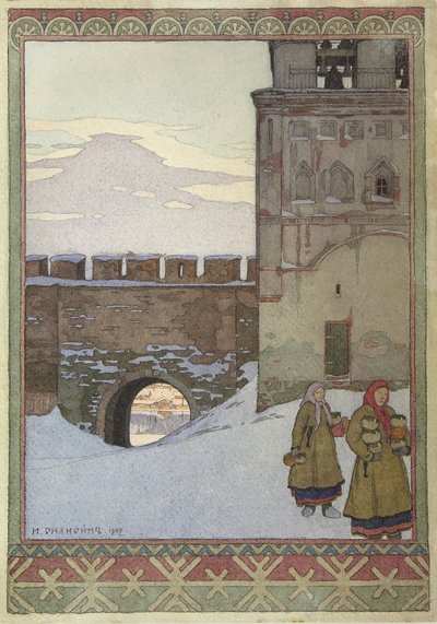 Vattentornet i Novgorods Kreml, 1902 av Ivan Yakovlevich Bilibin