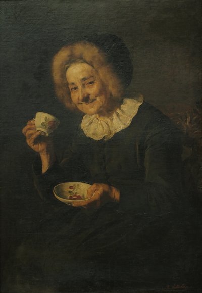 Slovenska:  Kofetarica Kaffedrickare av Ivana Kobilca