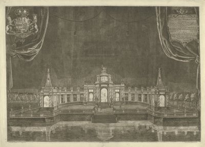 Belysning av teatern i Haag före freden i Aachen, 1749 av Iven Besoet
