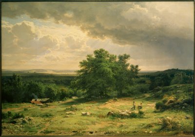 I.I.Schischkin, utsikt över Düsseldorfs omgivningar av Ivan Ivanovich Shishkin