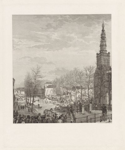Förödelse på Steenschuur efter krutkatastrofen i Leiden, 1807 av Izaak Jansz. de Wit
