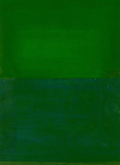 Rum, tid, rörelse, grönt, 2010 av Izabella Godlewska de Aranda