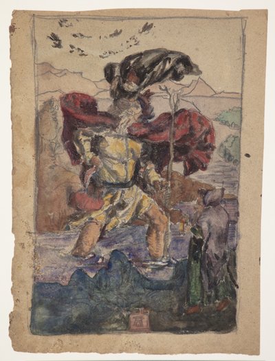 Studie efter Dürer: Saint Christopher II av J.A. Jerichau