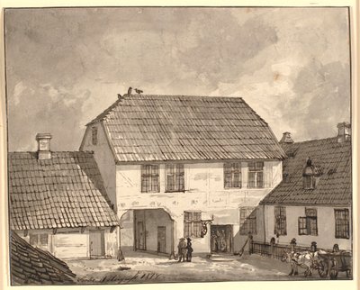 Gårdsinredning från Sorø av Johan Christian Dahl