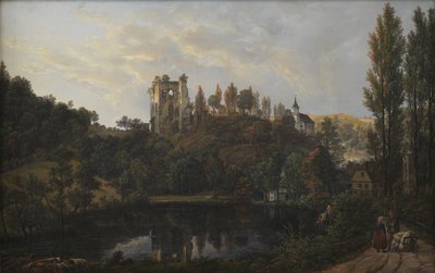 Slottsruinen vid Tharandt av Johan Christian Dahl
