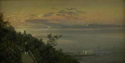 Utsikt från kullarna ovanför Castellamare i Neapel av Johan Christian Dahl
