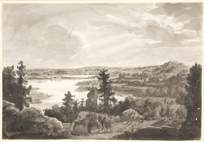 Utsikt över en sjö, Norge av Johan Christian Dahl