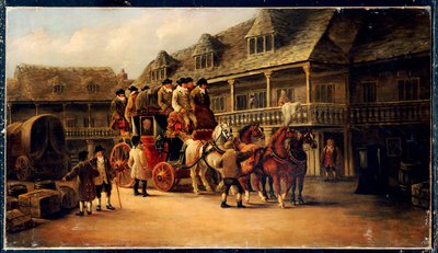 Går ombord på bussen till London, 1879 av J.C. Maggs