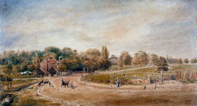 Court Lane och Lordship Lane, Dulwich, London, 1860. av JC Mandy
