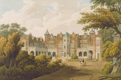 Holland House, säte för den rätte ärade Lord Holland, graverad av R. Havell und Son av J.C. Smith