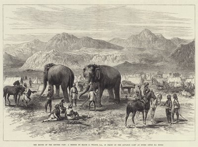 Khyberpassets mynning, framför framryckningslägret vid Hurri Singh Ka Bourj av J.C. Wilson