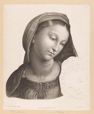 Maria träffade snäll Vår Fru av Foligno av J.F. Cazenave