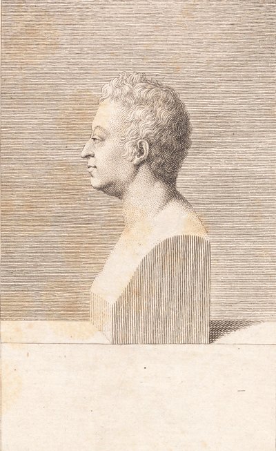 En byst av en man av J.F. Clemens