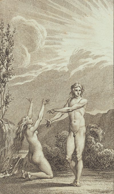 Illustration till Ewalds "Adam och Eva". II av J.F. Clemens