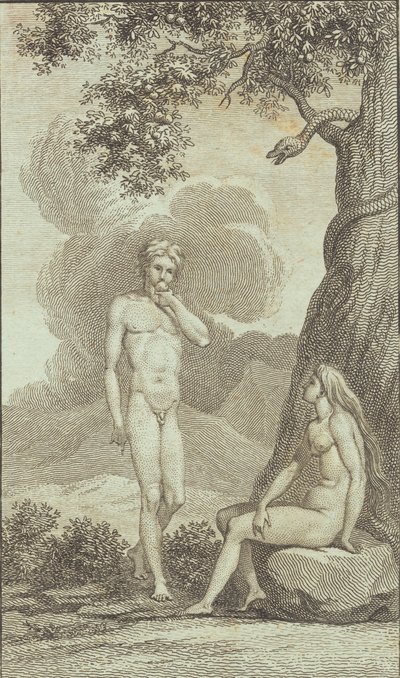 Illustration till Ewalds "Adam och Eva". IV av J.F. Clemens