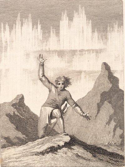 Niels Klim dyker upp igen mellan de norska klipporna av J.F. Clemens