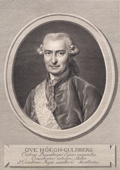 Porträtt av Ove Høegh-Guldberg av J.F. Clemens