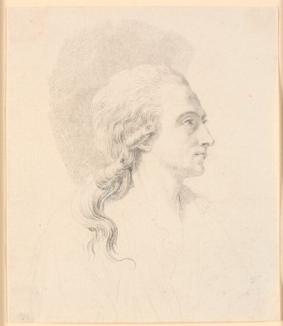 Porträtt av skulptören Alexander Trippel. Profil till höger av J.F. Clemens